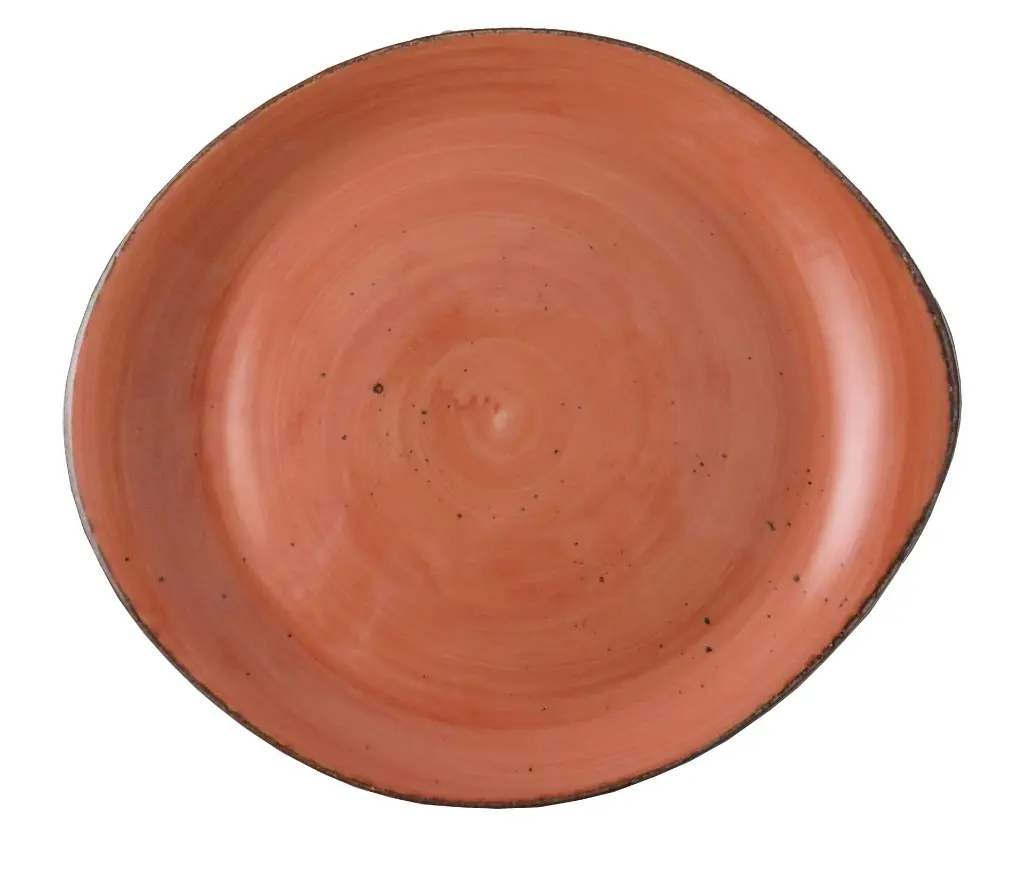 30PEB23304 Bord Rustic Pebble vlak 25,5 cm Terracotta.webp