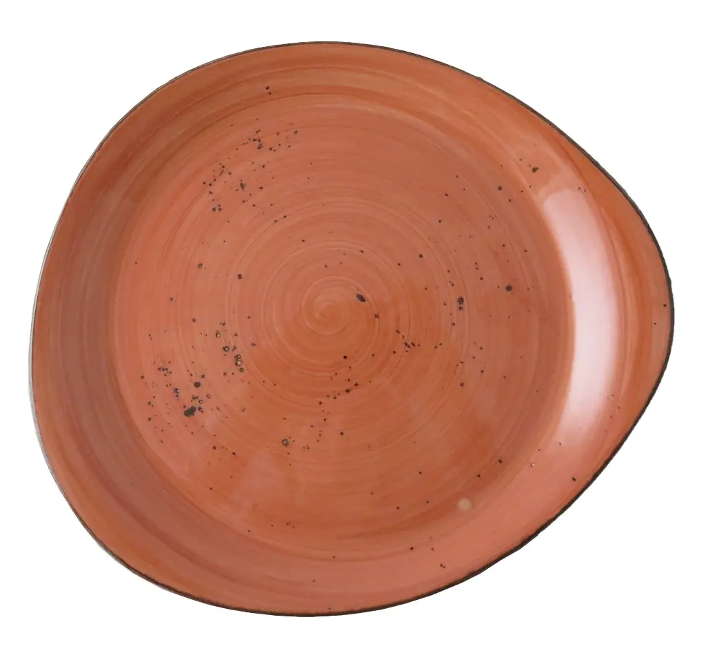 30PEB23104 Bord Rustic Pebble vlak 31 cm Terracotta.webp