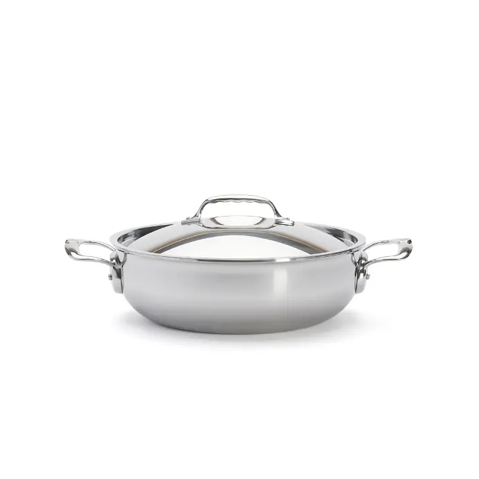 Sauteerpan rond roestvrijstaal met deksel - 28 cm - De Buyer - Affinity