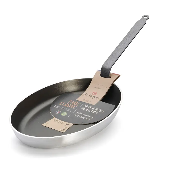 Ovale koekenpan antiaanbak - 36 cm - Choc Induction - De Buyer