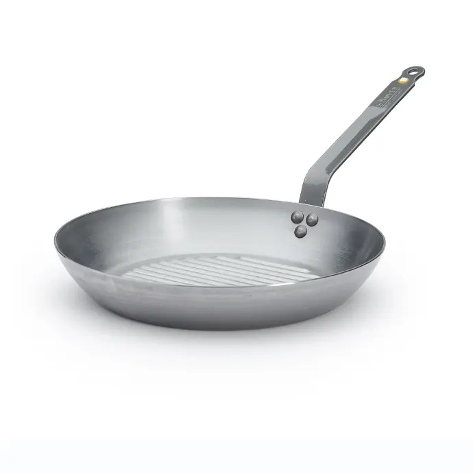 Grillpan plaatstaal - 32 cm - Mineral B - De Buyer