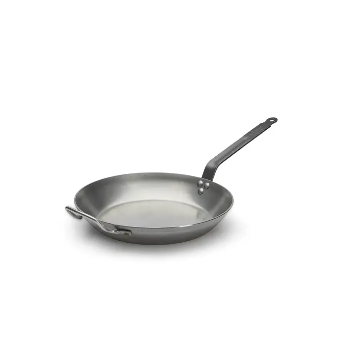 Koekenpan plaatstaal met extra handvat - 32 cm - Carbone Plus - De Buyer