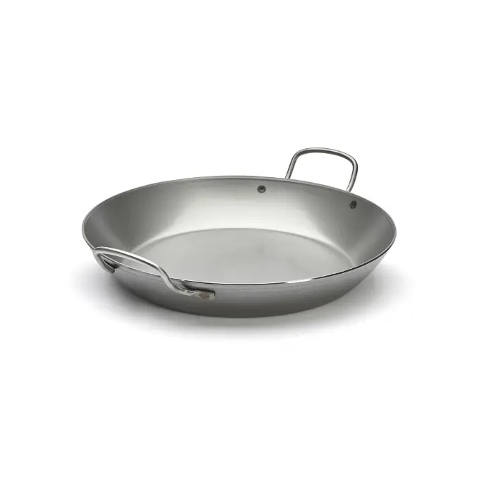 Koekenpan plaatstaal met 2 rvs handgrepen! - 36 cm - Carbone Plus - De Buyer