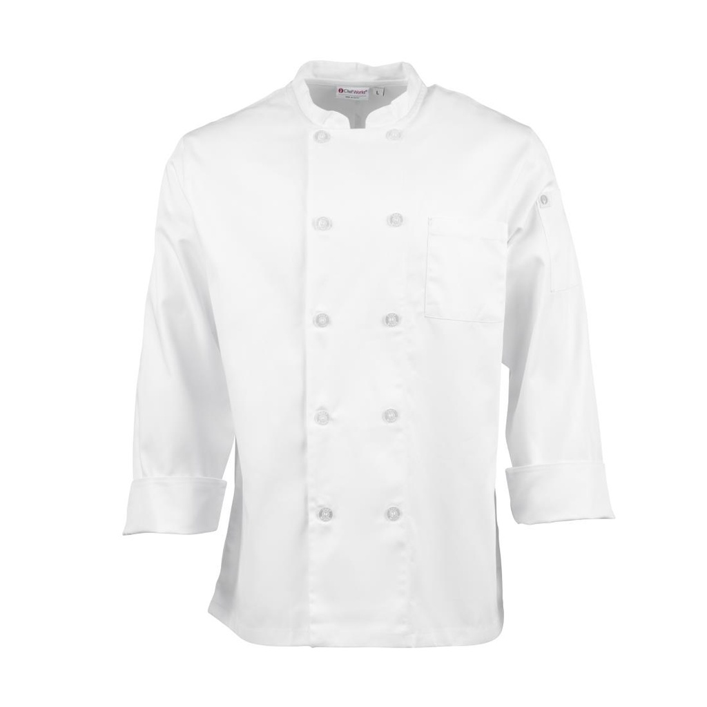 Chef Works Le Mans unisex koksbuis wit L