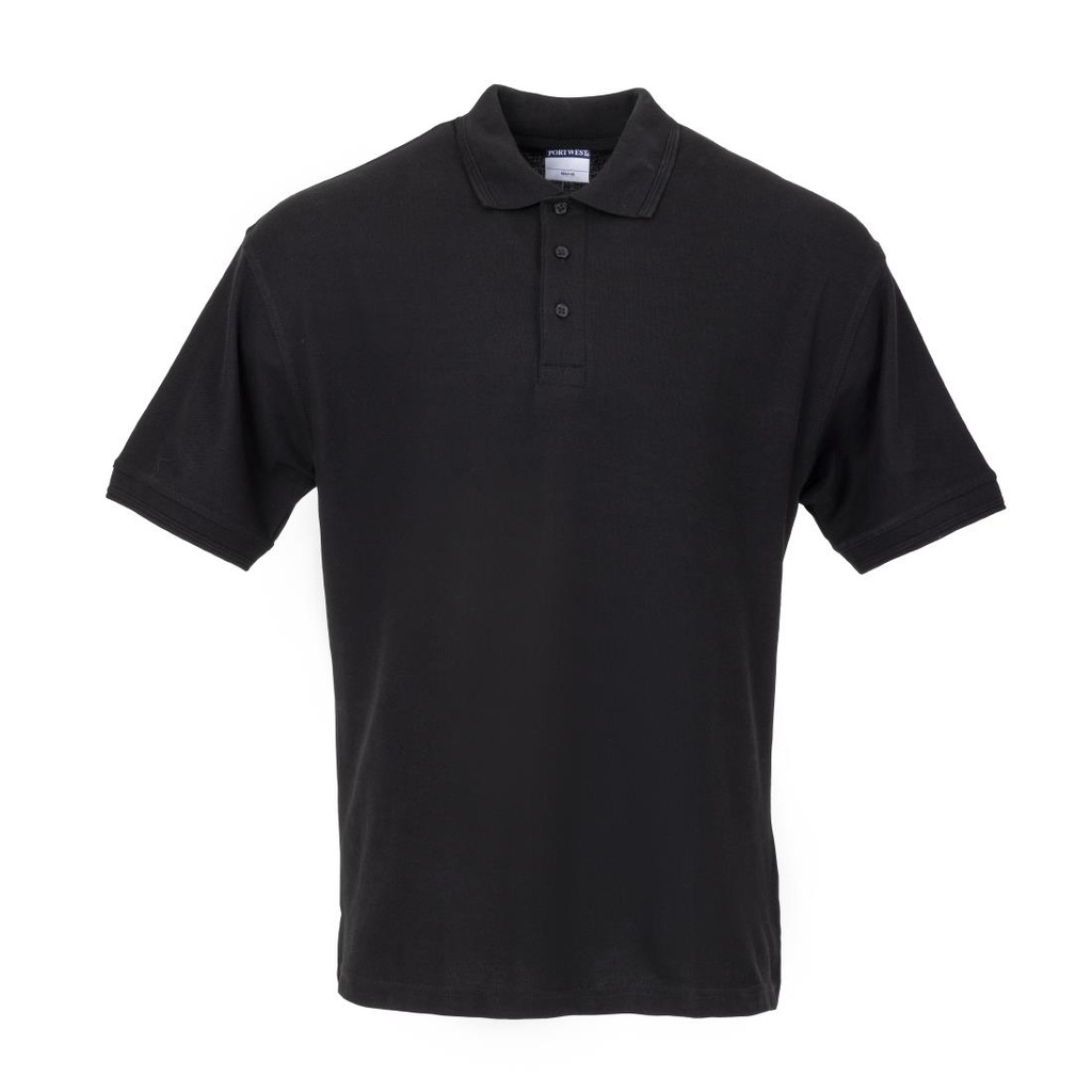 Unisex poloshirt zwart L