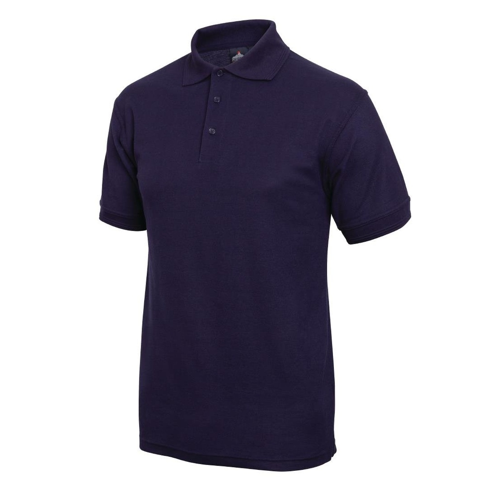 Unisex poloshirt donkerblauw L