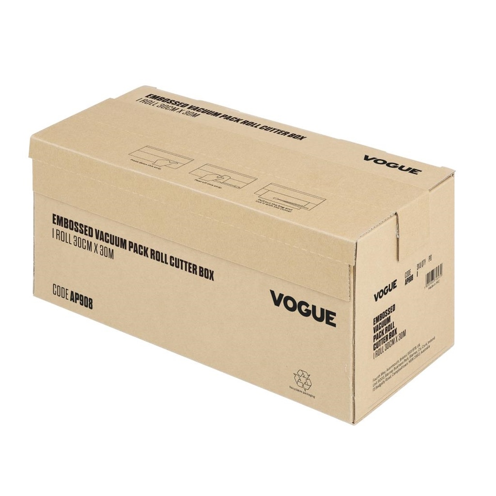 Vogue Vacuümverpakkingsrol Met Snijbox (Reliëf) 300 mm Breed