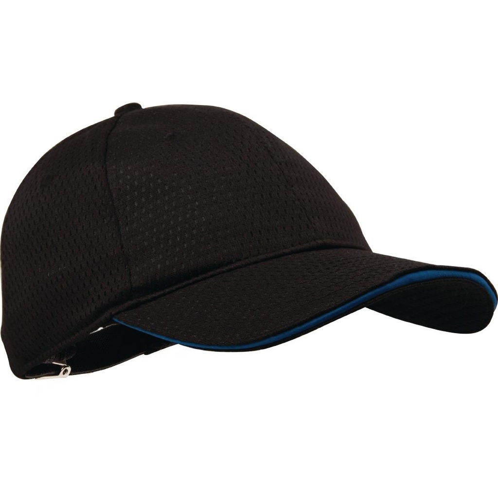 Chef Works Cool Vent baseball cap zwart en blauw