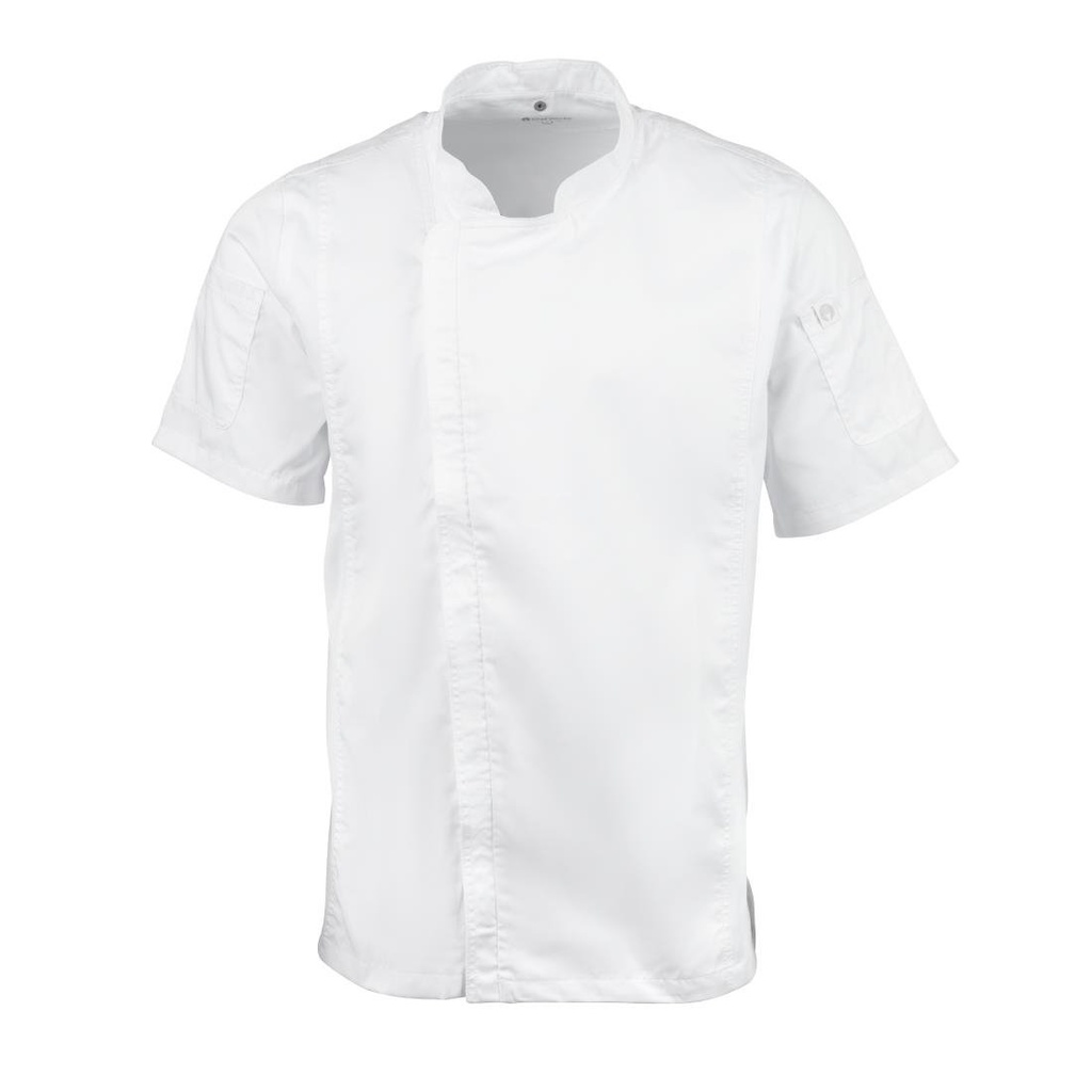 Chef Works Springfield unisex koksbuis met rits wit S