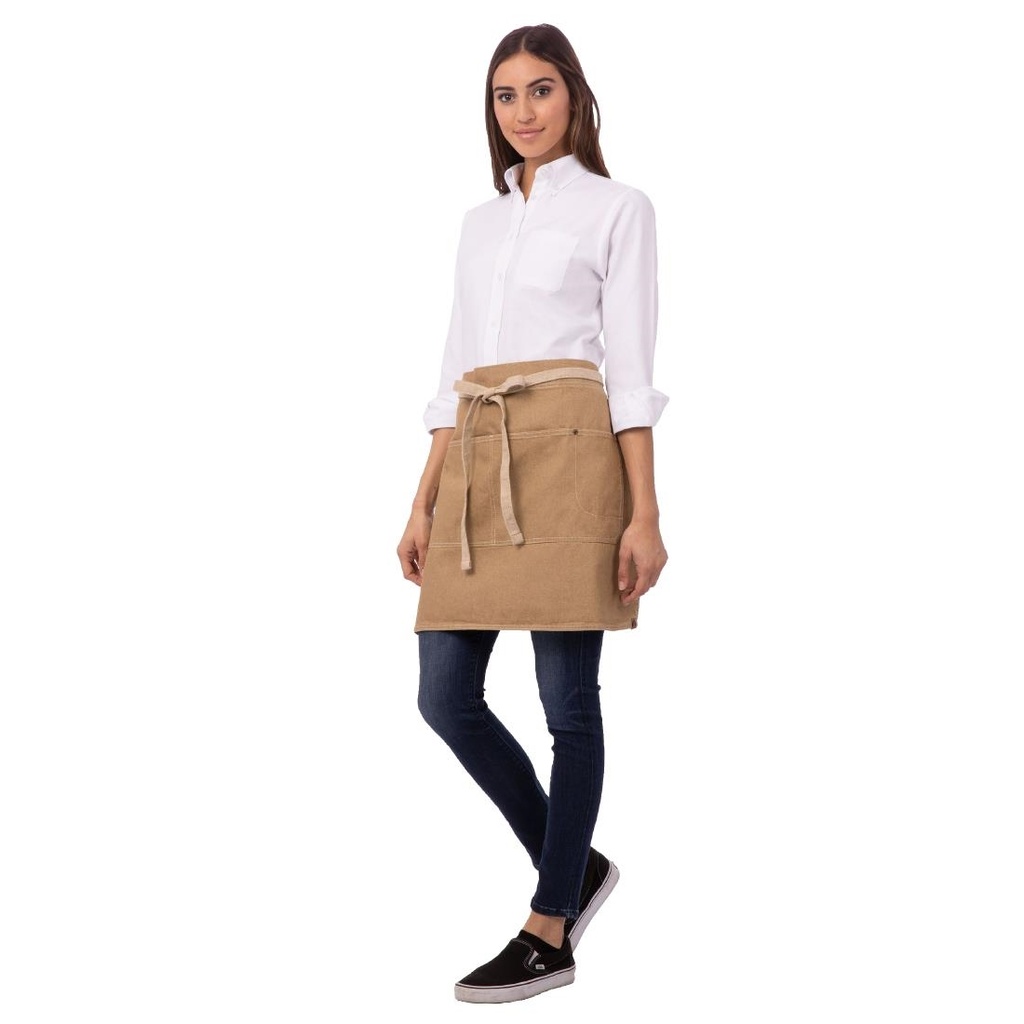 Chef Works Urban Austin Denim standaard sloof beige