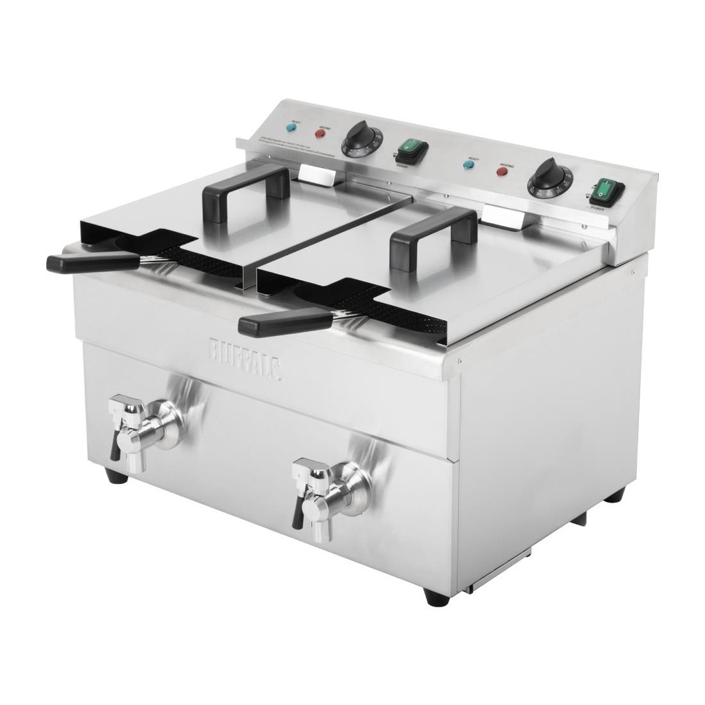 Buffalo dubbele inductie friteuse 2x 3000W