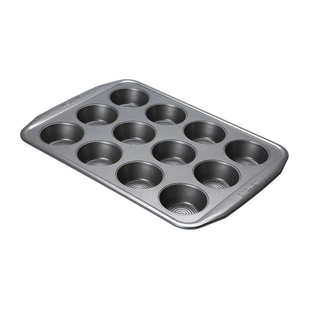 Circulon carbonstalen anti-kleef bakvorm voor 12 muffins 39,5 x 28cm