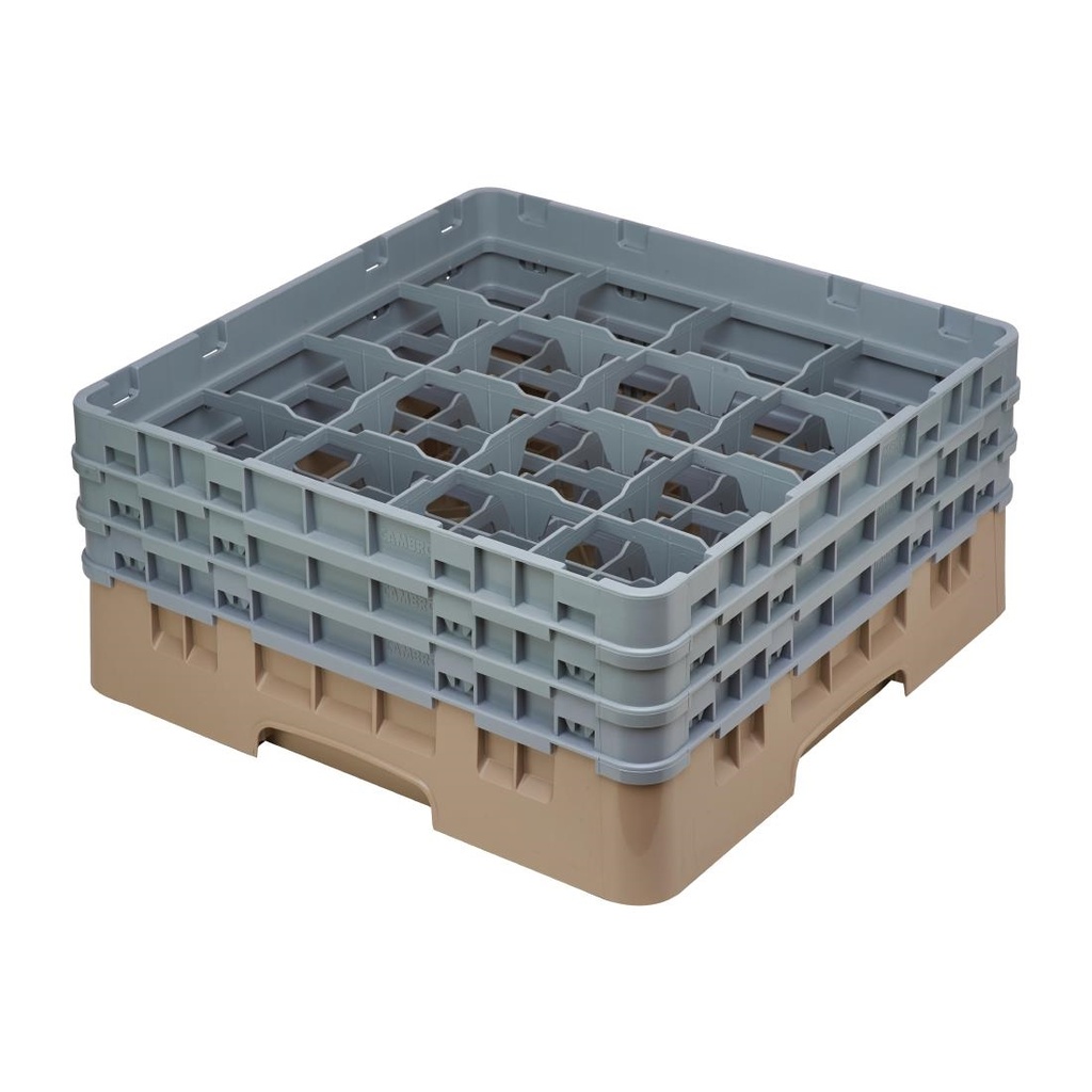 Cambro Camrack vaatwaskorf met 16 compartimenten max. glashoogte 17,4cm