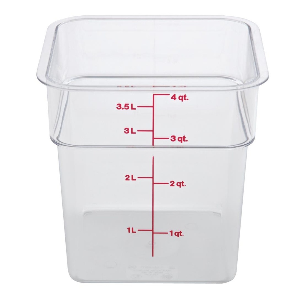 Cambro Camsquare vierkante polycarbonaat voedseldoos 3,8L