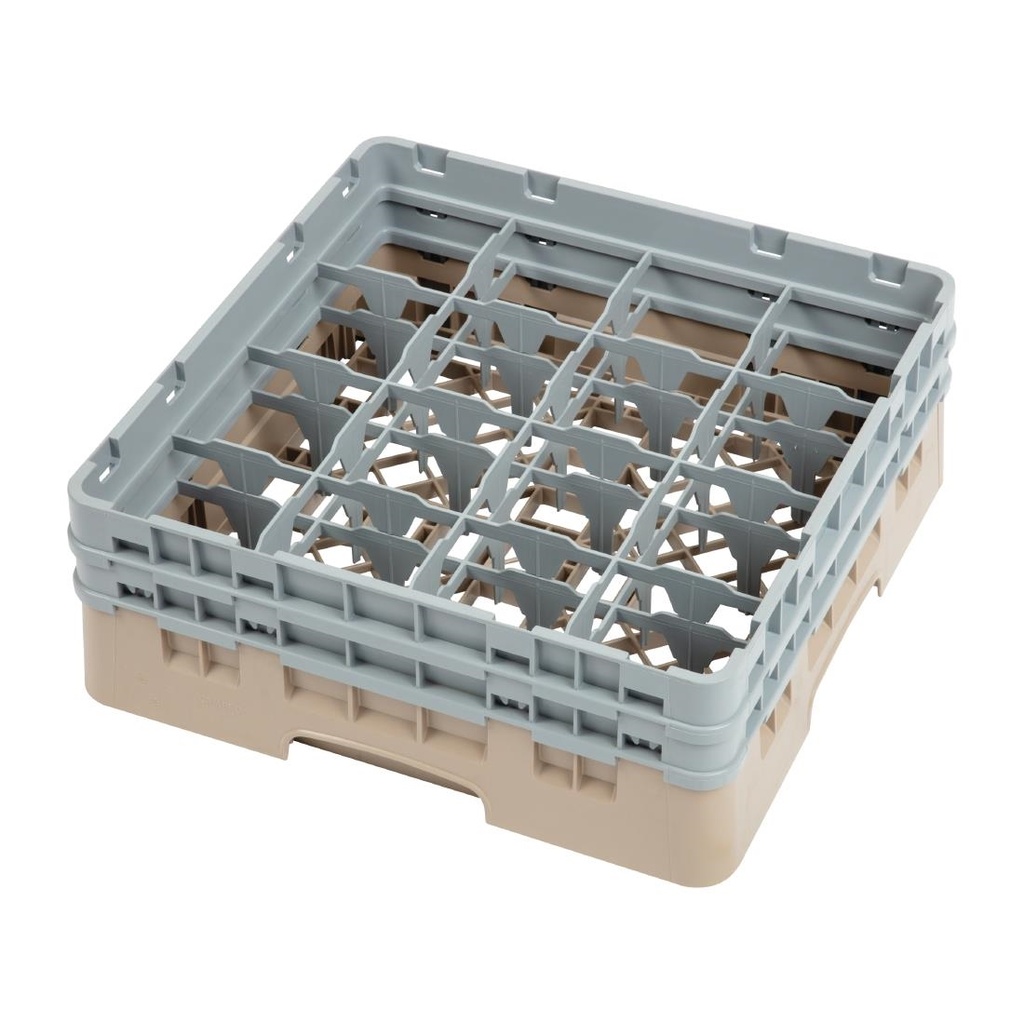 Cambro Camrack vaatwaskorf met 16 compartimenten max. glashoogte 13,3cm