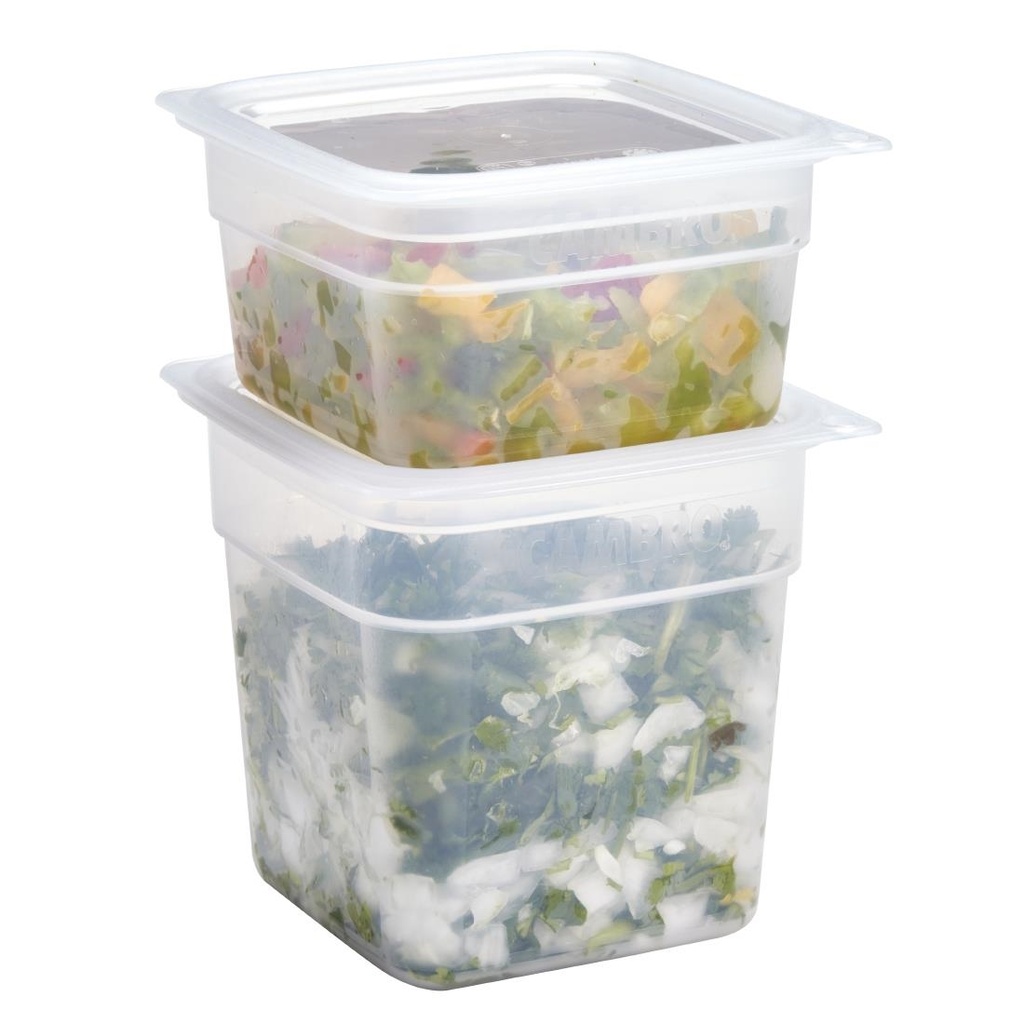 Cambro Freshpro Voedselcontainers Met Deksel (Pak Van 2 x 0,95Ltr En 2 x 0,47Ltr)