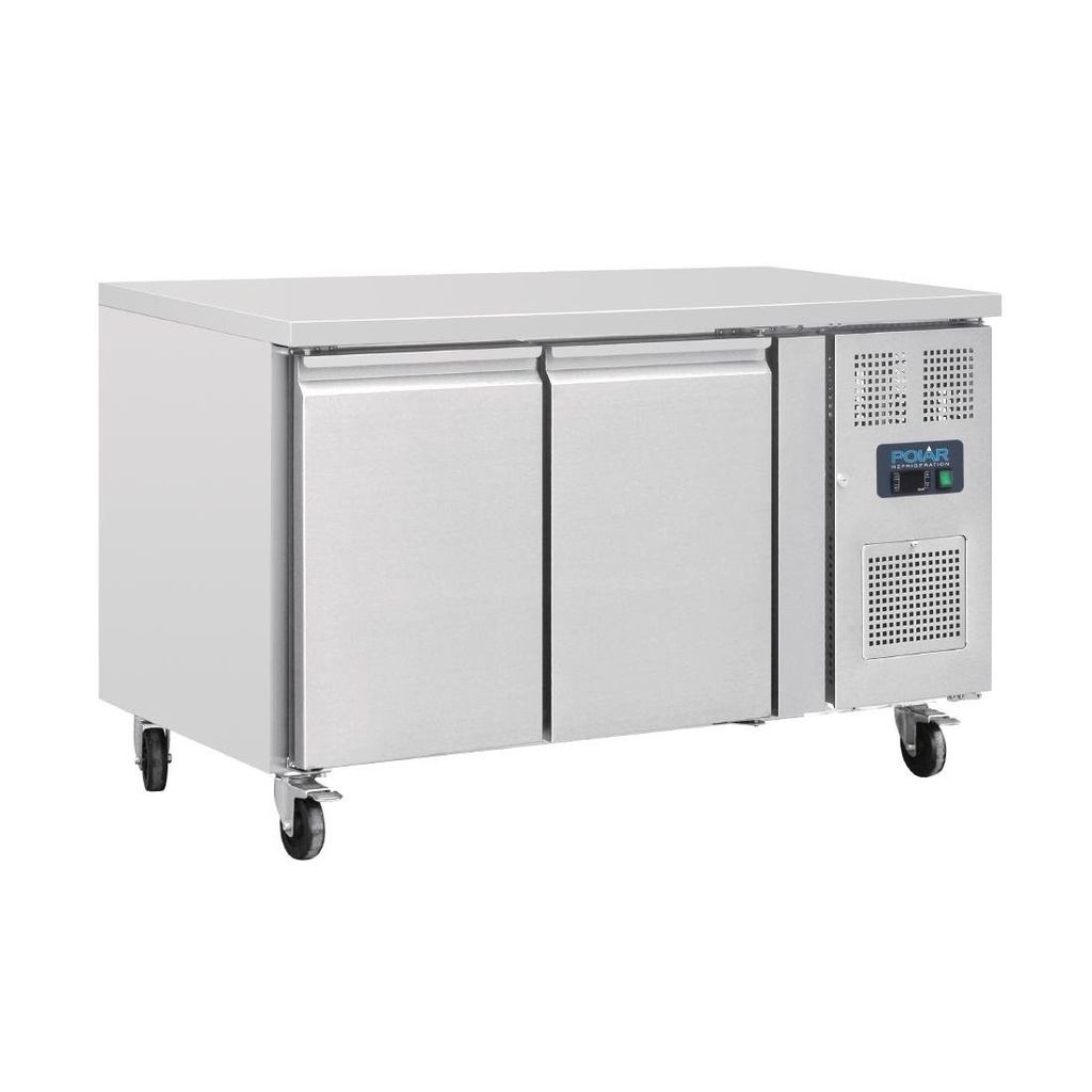 Polar U-serie 2-deurs koelwerkbank 228L