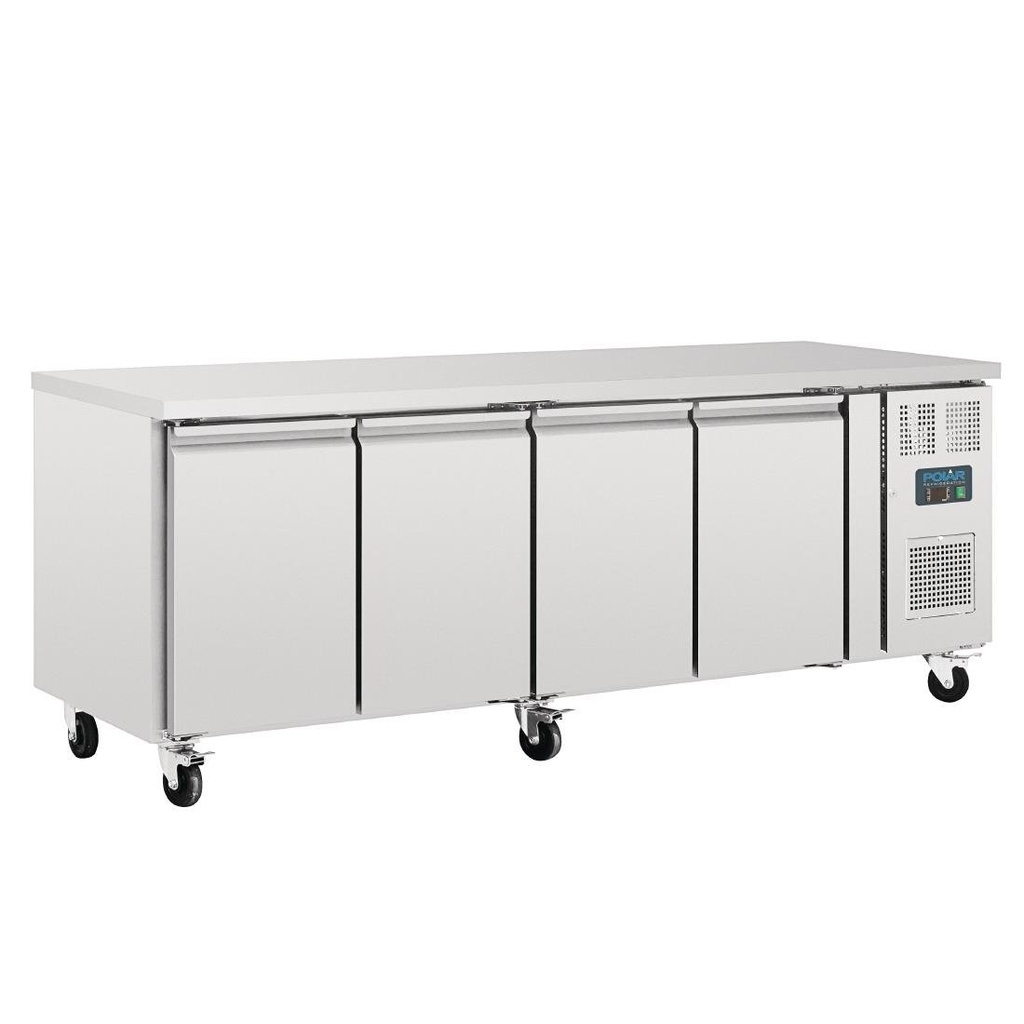 Polar U-serie 4-deurs koelwerkbank 553L