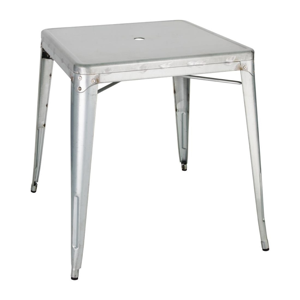 Bolero Bistro gegalvaniseerd stalen tafel vierkant 668mm