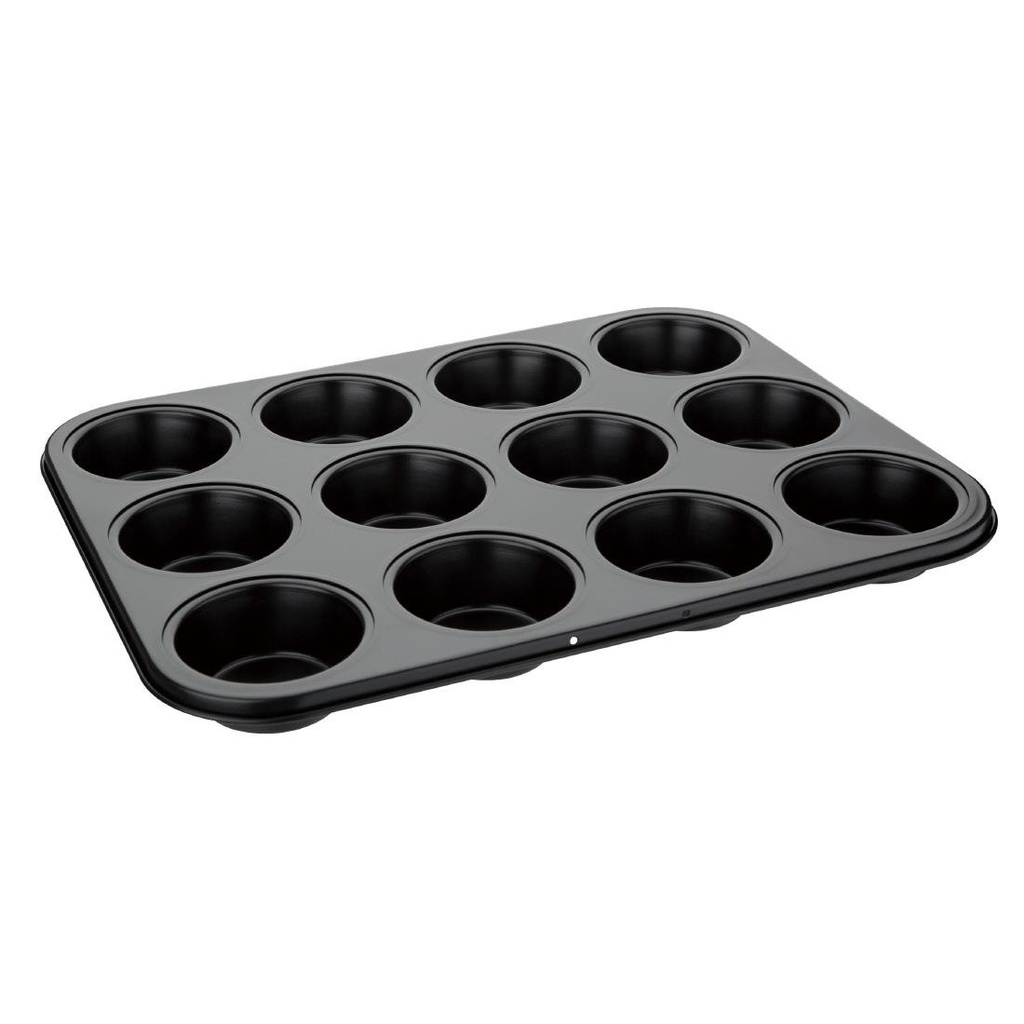 Vogue carbonstalen anti-kleef bakvorm 12 muffins