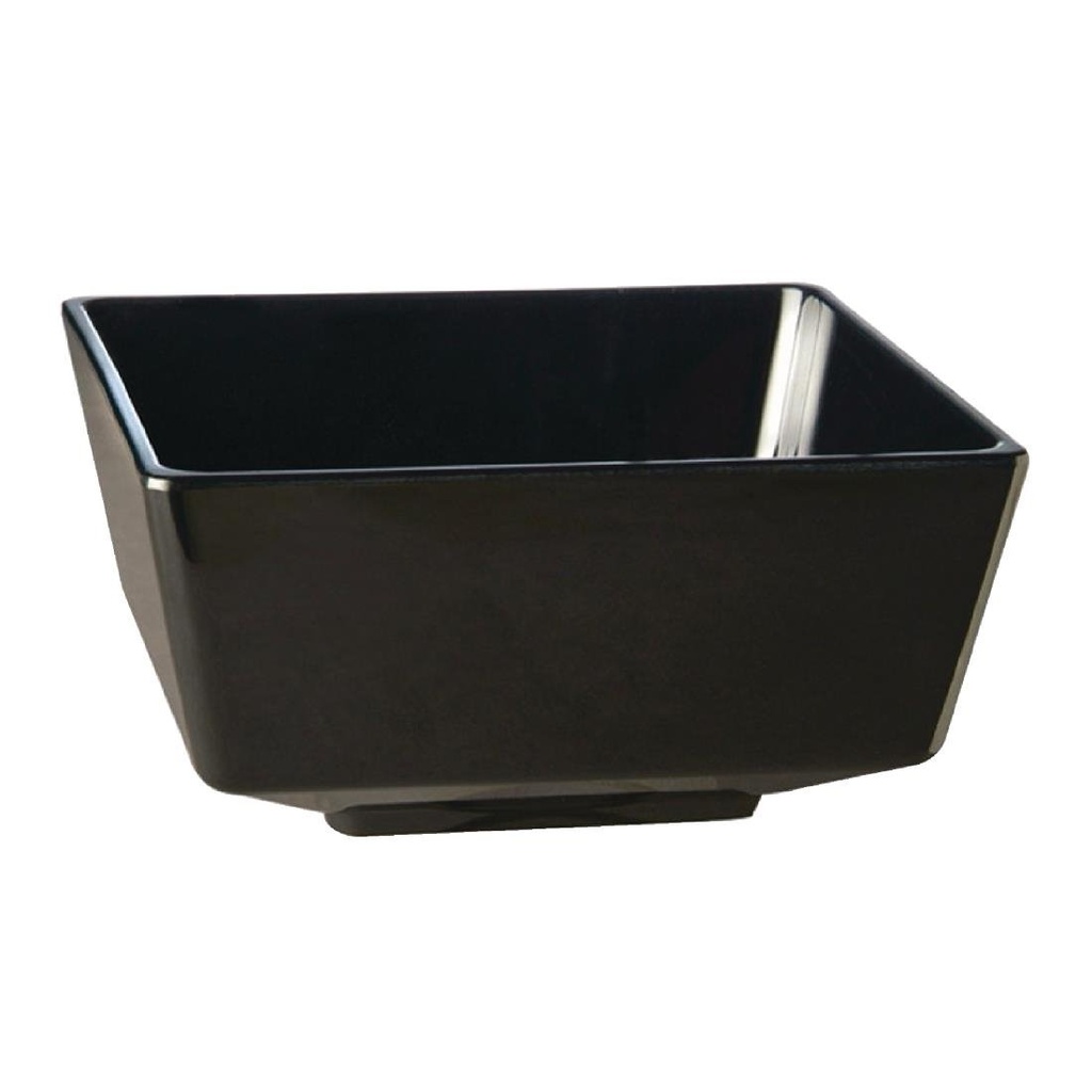 APS Float vierkante melamine kom zwart 9x9cm