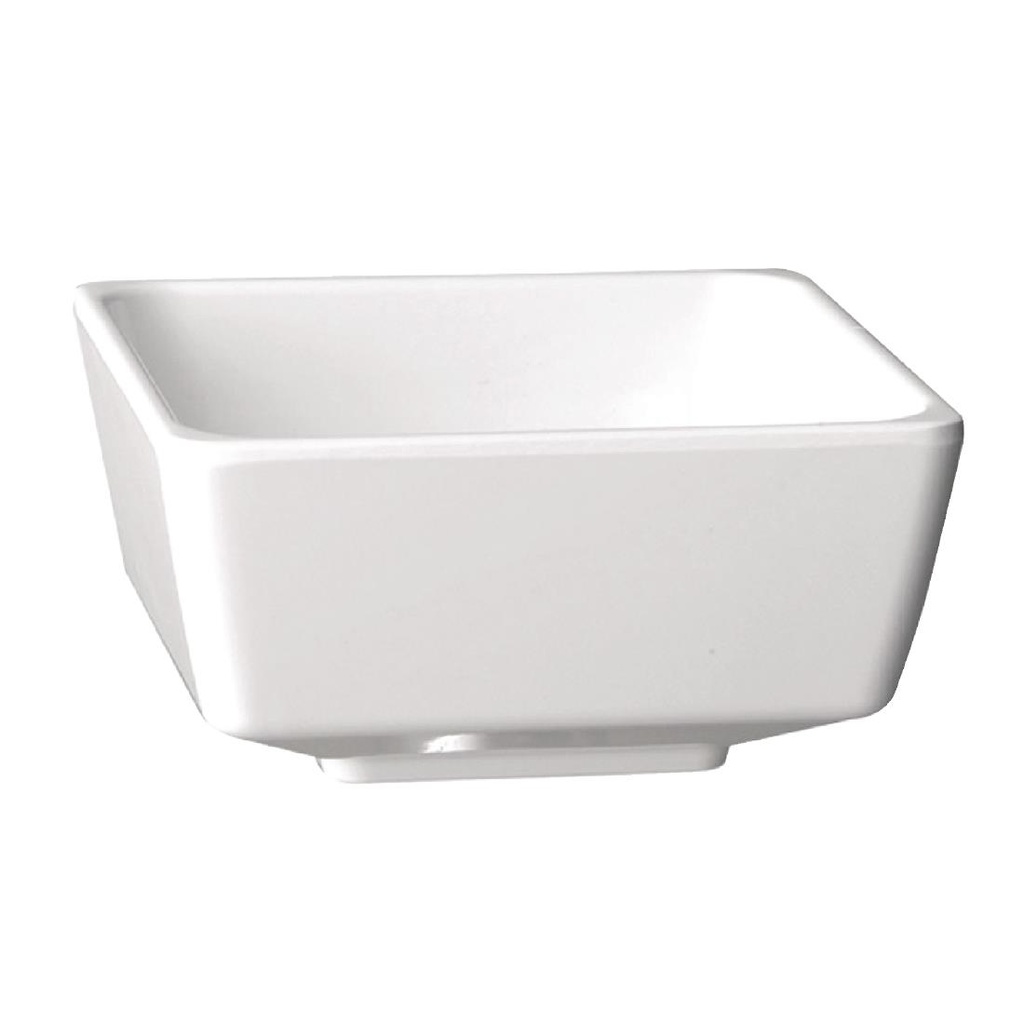 APS Float vierkante melamine kom wit 25x25cm