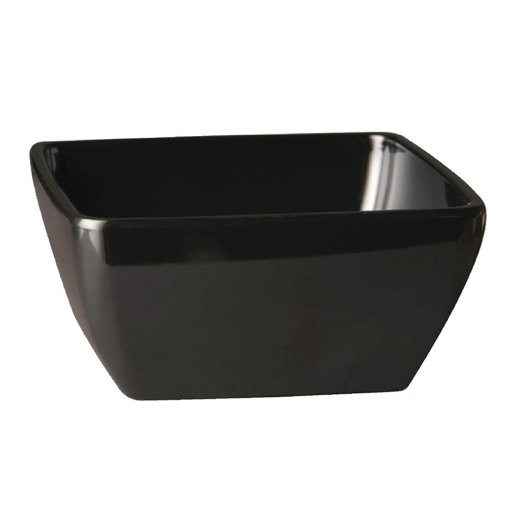 APS Pure vierkante melamine kom zwart 12,5x12,5cm