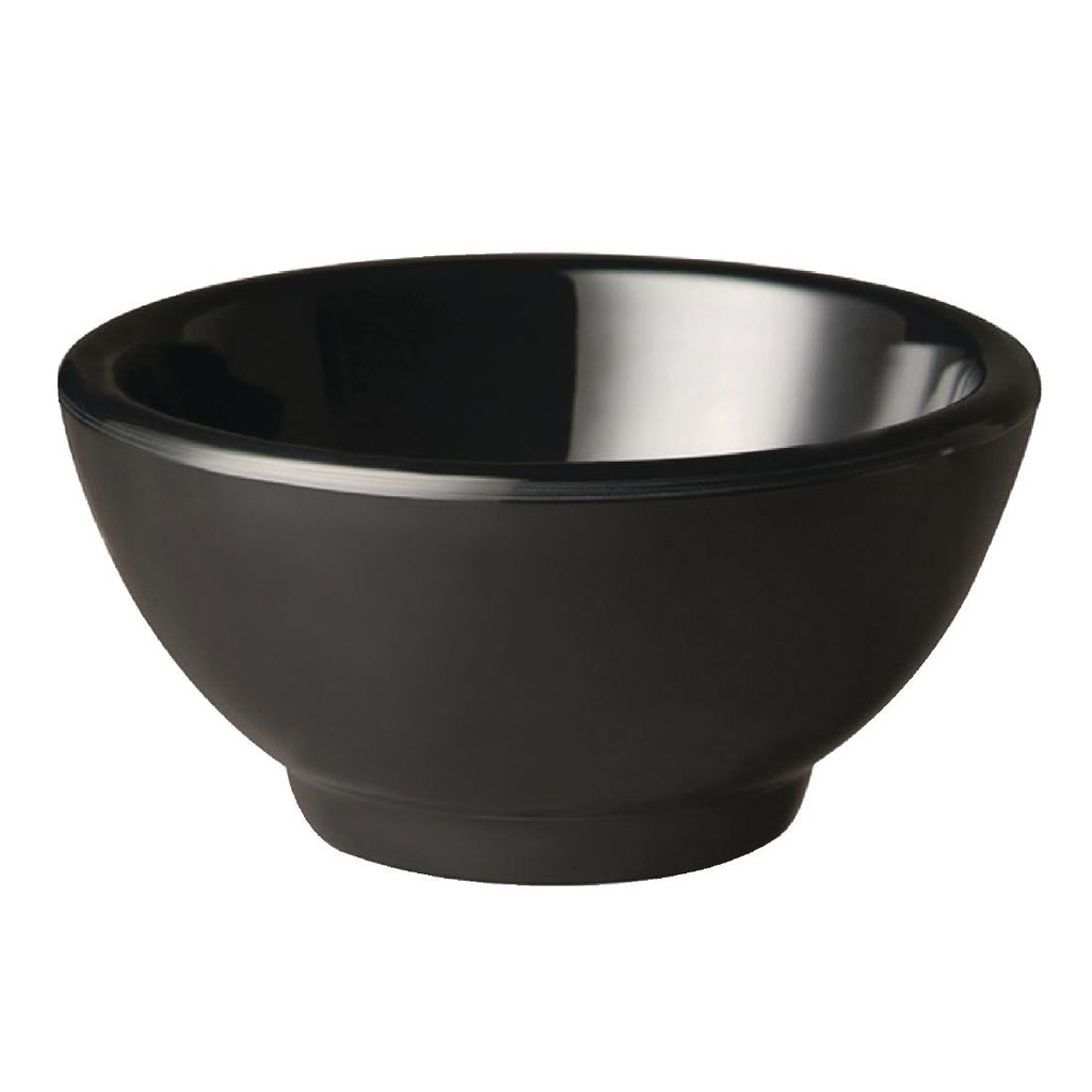 APS Pure ronde melamine kom zwart 13cm