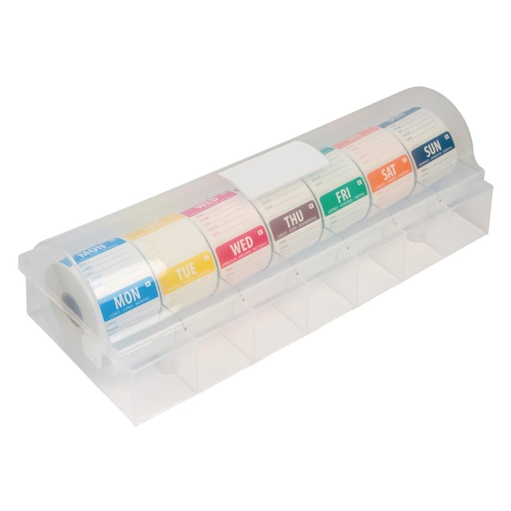 Hygiplas oplosbare kleurcode dagstickers met stickerdispenser