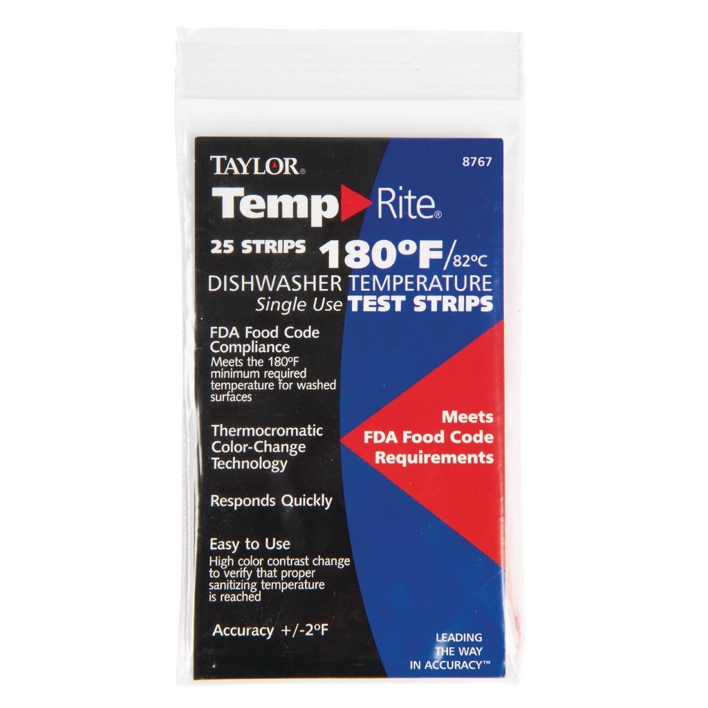 Vaatwasser temperatuur teststrip (25 stuks))