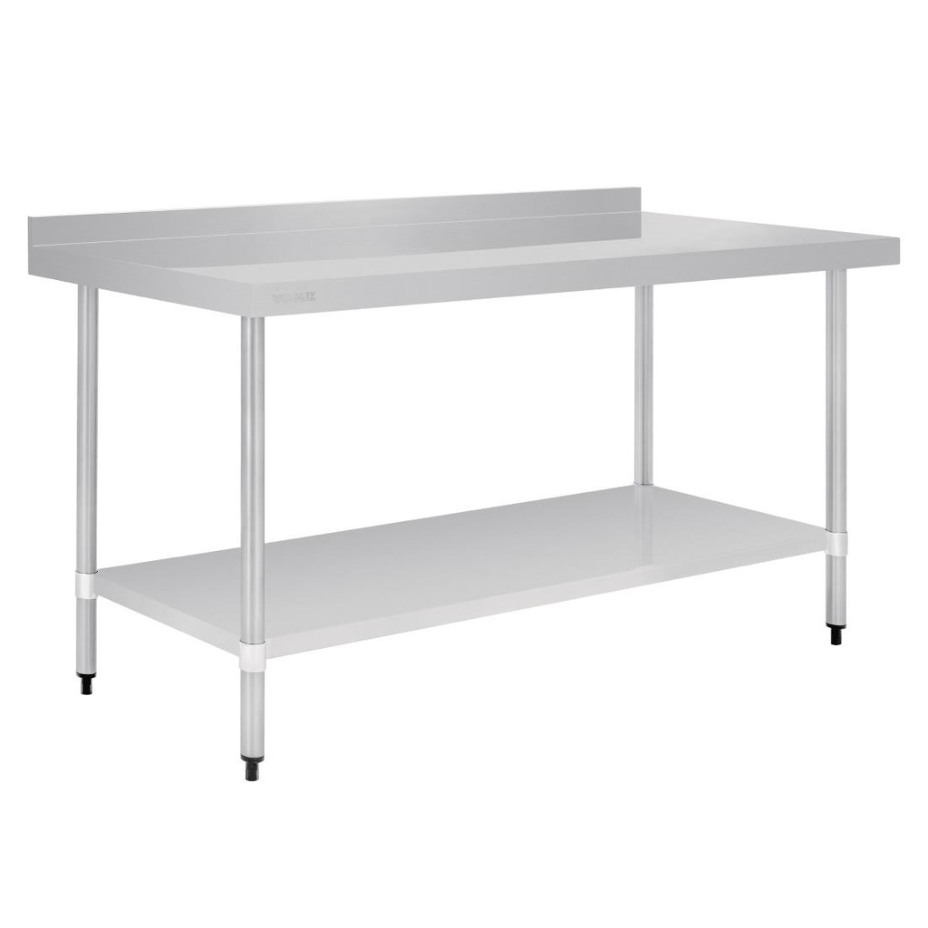 Vogue RVS werktafel met achteropstand 90x180x70cm