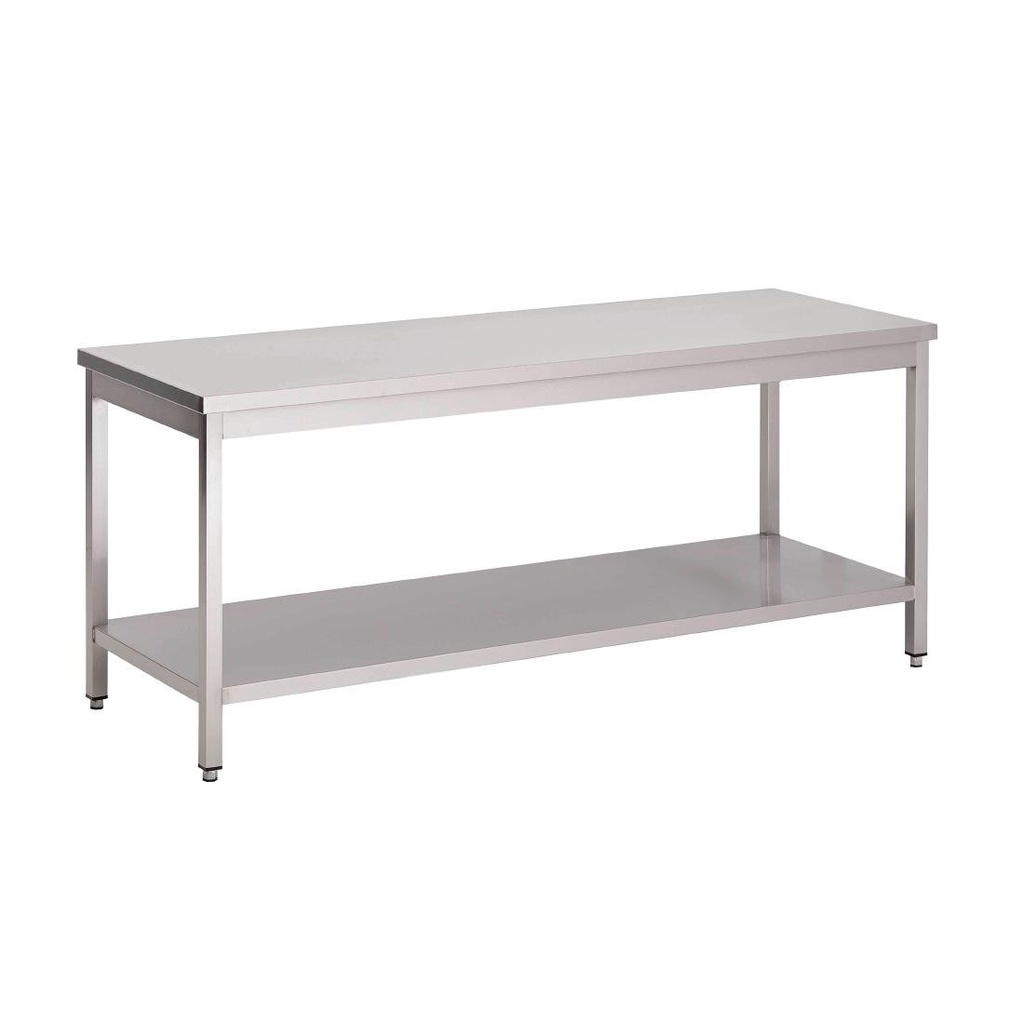 Gastro M RVS werktafel met onderblad 88x120x70cm