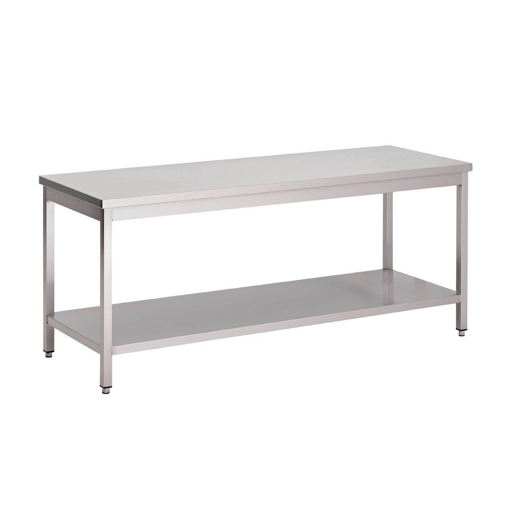 Gastro M RVS werktafel met onderblad 88x200x70cm