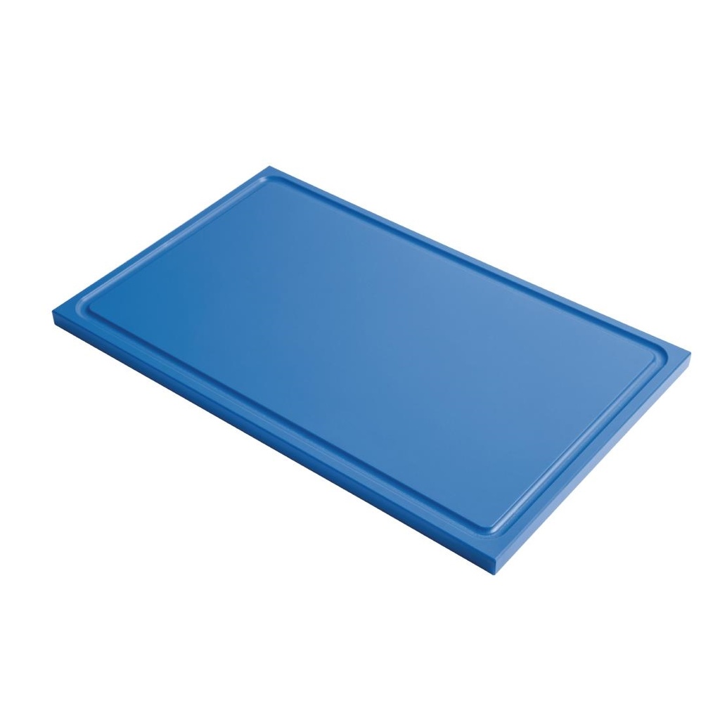 Gastro M GN1/2 HDPE snijplank met sapgeul blauw