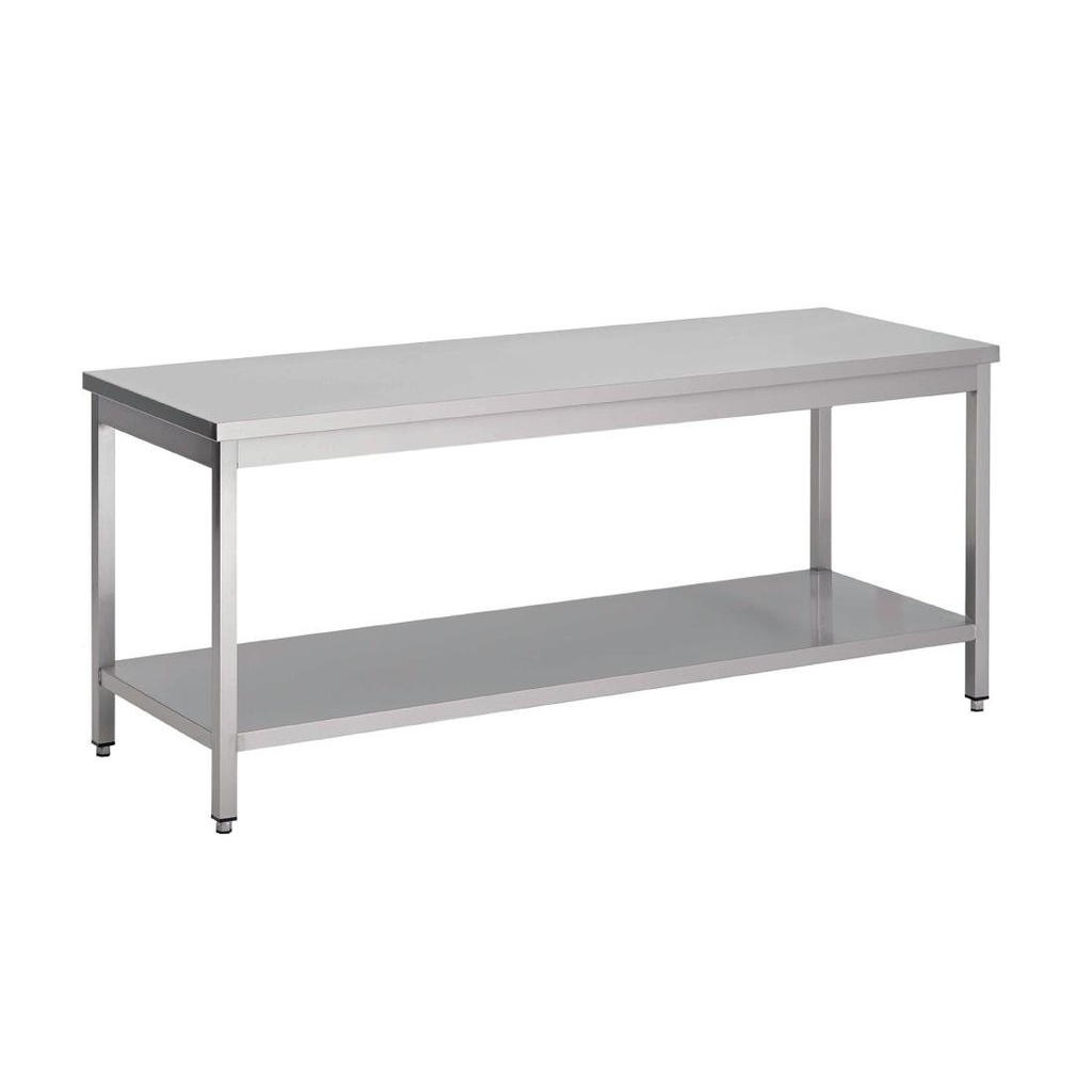 Gastro M RVS werktafel met onderblad 88x70x60cm