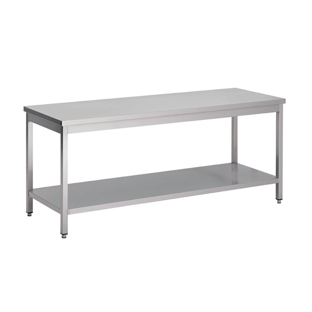 Gastro M RVS werktafel met onderblad 88x100x60cm