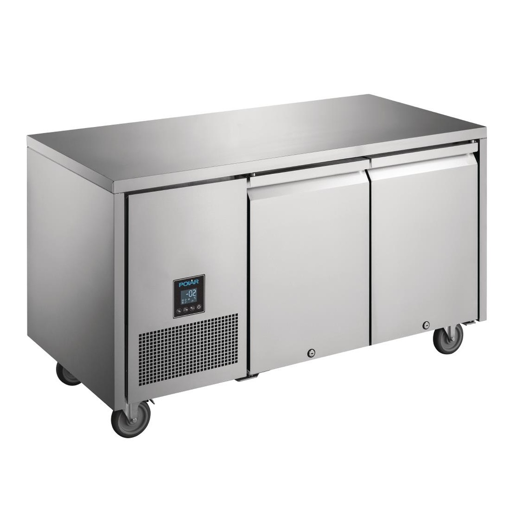 Polar U-serie tweedeurs koelwerkbank 267L