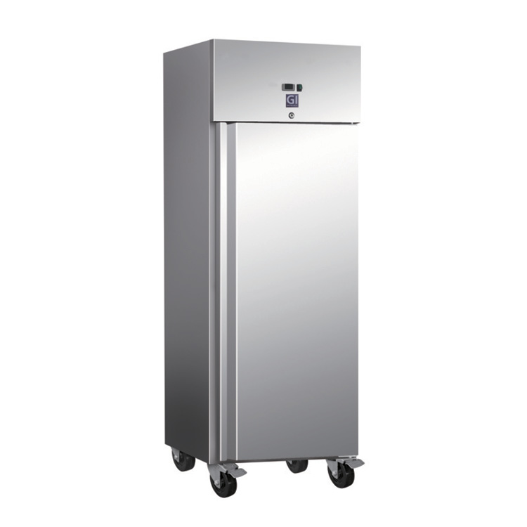 Gastro-Inox RVS 600 liter koelkast, statisch gekoeld met ventilator