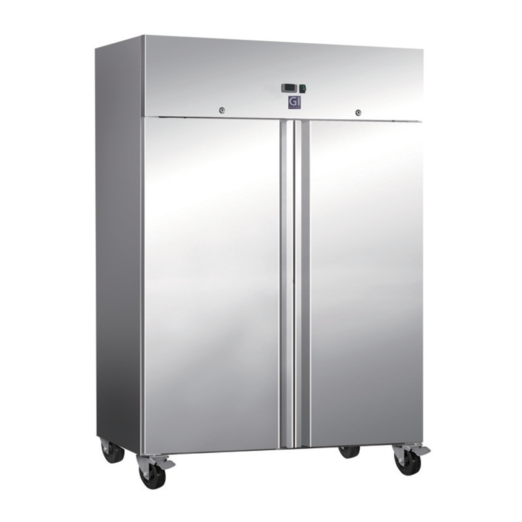 Gastro-Inox RVS 1200 liter koelkast, statisch gekoeld met ventilator