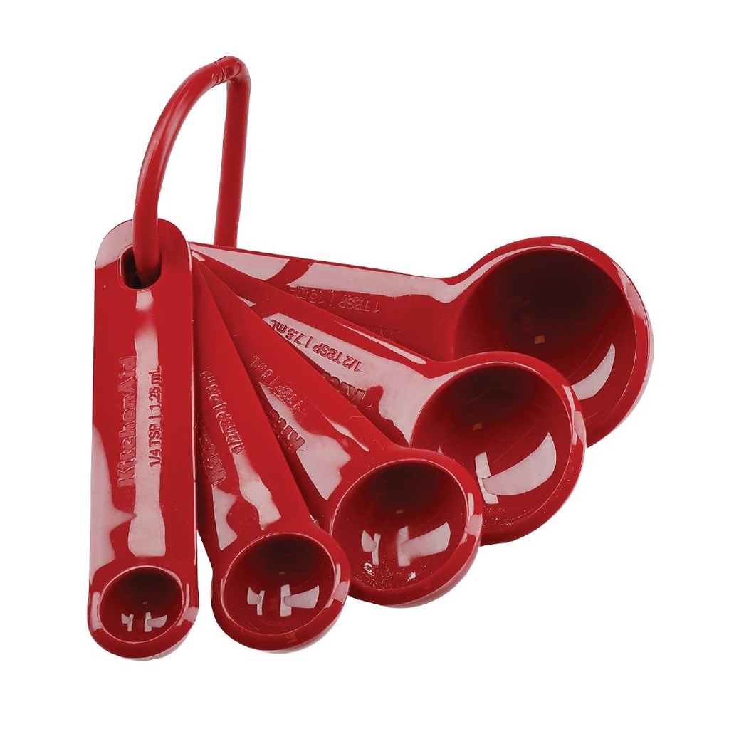 Kitchenaid Maatlepels Empire Red (Set Van 5)