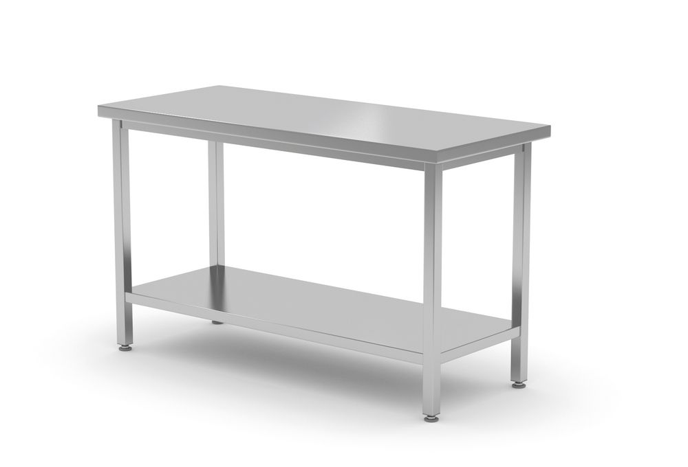 HENDI Centrale werktafel zware uitvoering met plank, 700 mm diep 810729