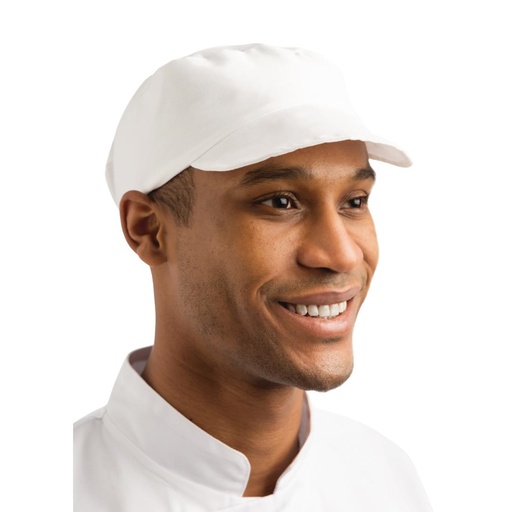 [A212] Whites bakkers cap wit