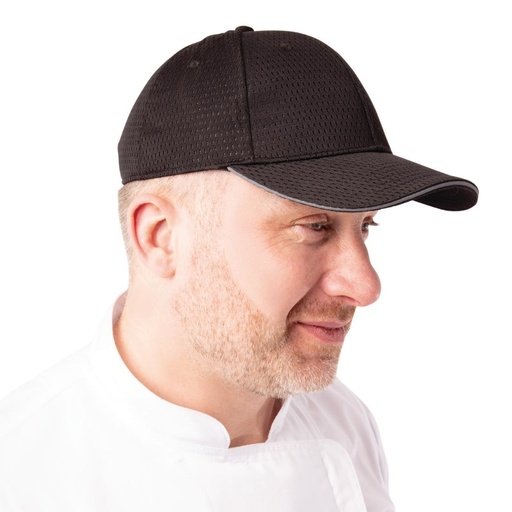 [A942] Chef Works Cool Vent baseball cap zwart en grijs