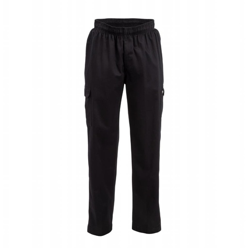 [B222-M] Chef Works unisex slim fit cargo broek zwart M