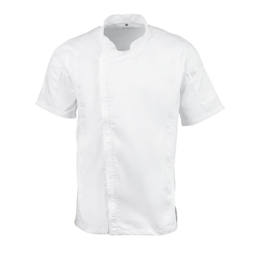 [B471-L] Chef Works Springfield unisex koksbuis met rits wit L