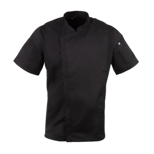 [B472-L] Chef Works Springfield unisex koksbuis met rits zwart L