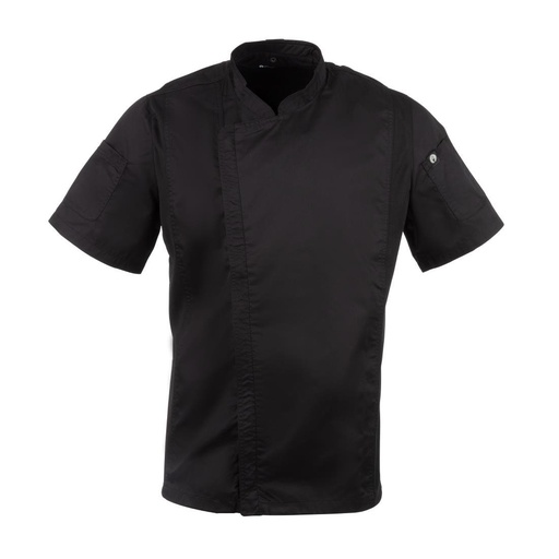 [B472-L] Chef Works Springfield unisex koksbuis met rits zwart L