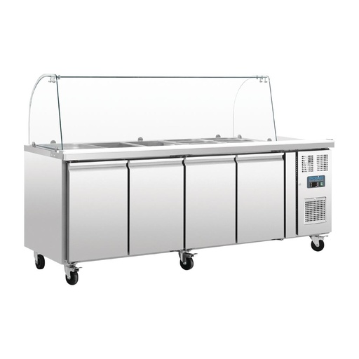 [CT395] Polar u-serie vierdeurs gekoelde gastronorm salade counter