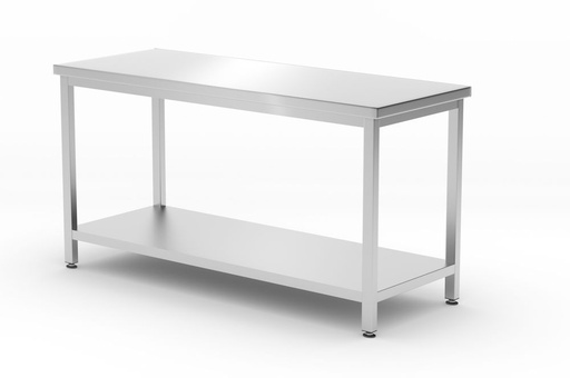 [811542] HENDI Werktafel zware uitvoering met plank, 600 mm diep 811542