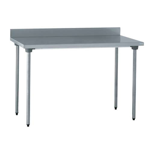 [CX551] Tournus RVS werktafel met achteropstand 120cm